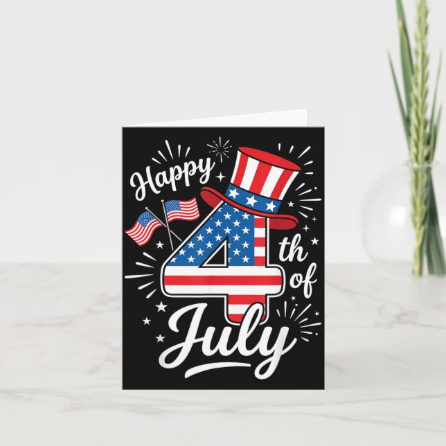 Glad 4:e juli kort (Framsida)