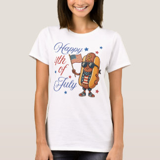 Glad 4:e juli korv t shirt