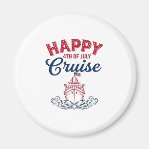 Glad 4:e juli kryssning Patriotisk fartygsdesign_1 Magnet