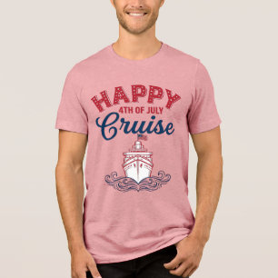 Glad 4:e juli kryssning Patriotisk fartygsdesign_1 T Shirt