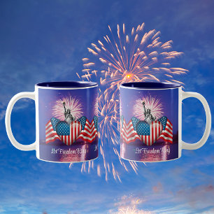 Glad 4:e juli "Låt friheten ringa" kaffemugg