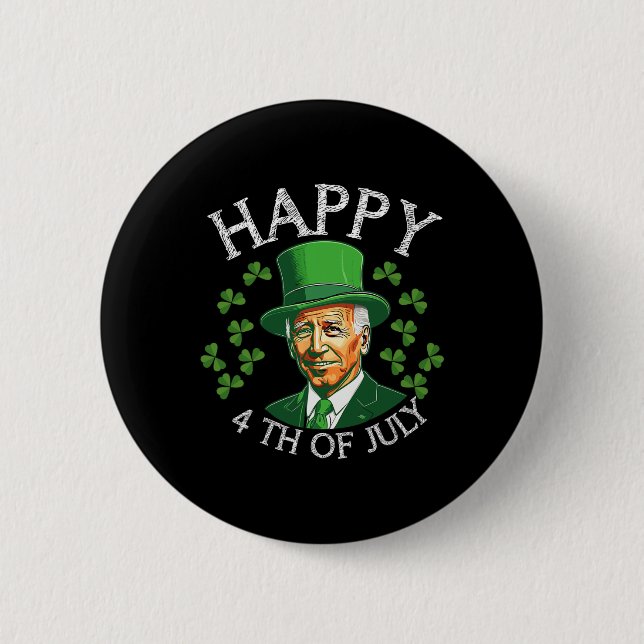 Glad 4:e Juli med rolig Joe Biden för St Patr Knapp (Framsida)