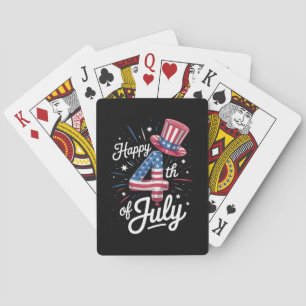 Glad 4:e juli patriotisk amerikansk flagga USA Casinokort