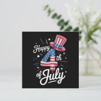 Glad 4:e juli patriotisk amerikansk flagga USA