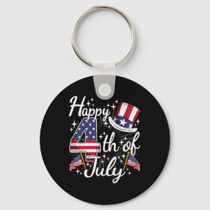 Glad 4:e Juli Patriotisk Amerikansk Flagga Usa Män Nyckelring