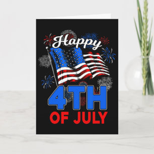 Glad 4:e juli Patriotisk amerikansk USA-flagga män Kort