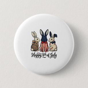 Glad 4:e juli Patriotisk kanin skjorta design_1 Knapp