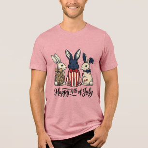 Glad 4:e juli Patriotisk kanin skjorta design_1 T Shirt