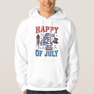 Glad 4:e juli Patriotisk Vintage Vektor Design_ Hoodie