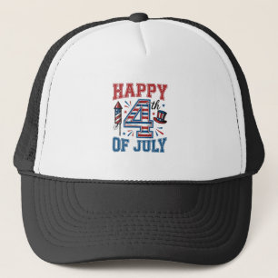 Glad 4:e juli Patriotisk Vintage Vektor Design_ Keps