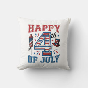 Glad 4:e juli Patriotisk Vintage Vektor Design_ Kudde