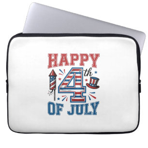 Glad 4:e juli Patriotisk Vintage Vektor Design_ Laptop Fodral