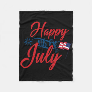 Glad 4:e Juli Patriotiska Amerika Självständighets Fleecefilt