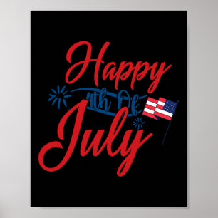 Glad 4:e Juli Patriotiska Amerika Självständighets Poster