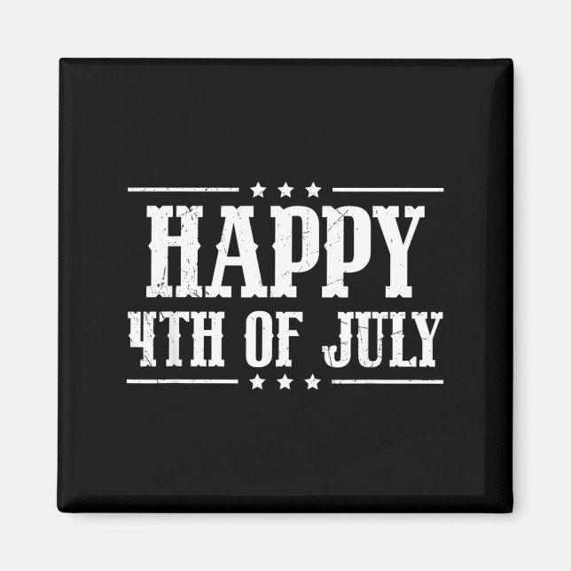 Glad 4:e juli självständighetsdag citat 4:e juli magnet (Framsidan)