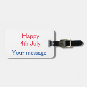 Glad 4:e juli självständighetsdag lägg till namn t bagagebricka