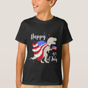Glad 4:e Juli självständighetsdag med T-rex Dino T Shirt