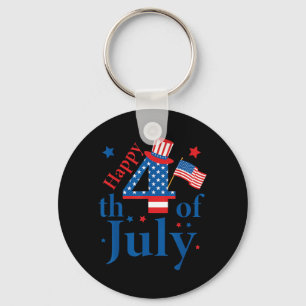 Glad 4:e juli självständighetsdag patriotisk nyckelring