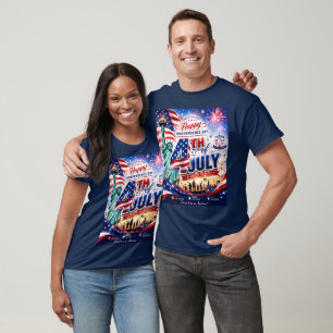 Glad 4:e juli självständighetsdag patriotisk t shirt