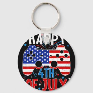 Glad 4:e Juli Spel Patriotisk Amerikansk Flagga K Nyckelring