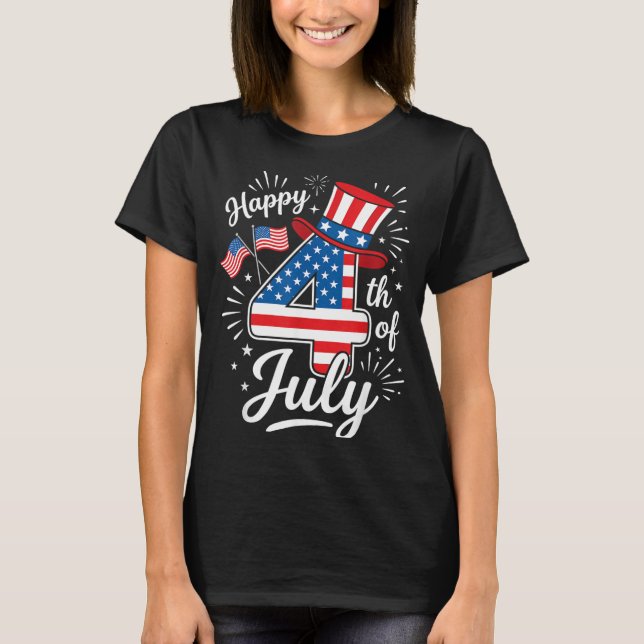 Glad 4:e juli t shirt (Framsida)