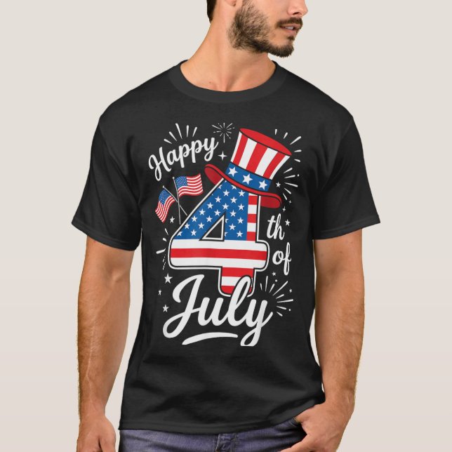 Glad 4:e juli t shirt (Framsida)