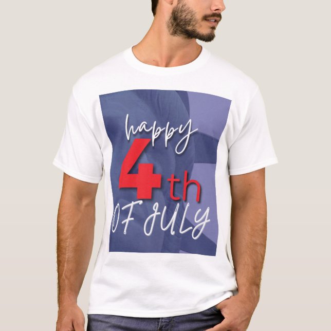 Glad 4:e juli T-Shirt | Självständighetsdagskläder (Framsida)