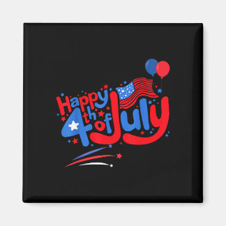 Glad 4:e juli USA:s självständighetsdag 4:e juli Magnet