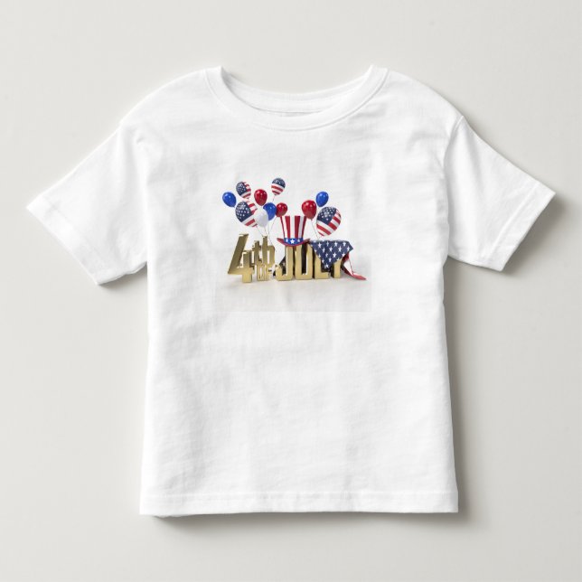 Glad 4:e juli USA T Shirt (Framsida)