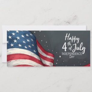 Glad 4:e juli Vintage Flag Illustration Konst