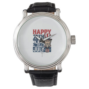 Glad 4:e Juli Vintage Patriotisk Farbror Tröja_1 Armbandsur