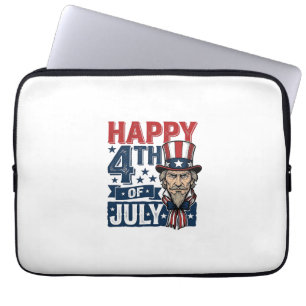 Glad 4:e juli Vintage Patriotisk Farbror Tröja_1 Laptop Fodral