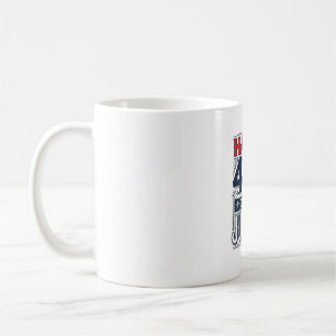 Glad 4:e juli Vintage Patriotisk T-shirt Design_1 Kaffemugg