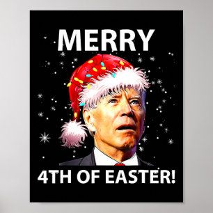 Glad 4:e påsken Kul Joe Biden jul ful Poster