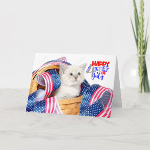 Glad 4 juli Katt Kort