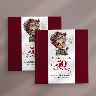 Glad 50-årig fantasifull kvinnlig gästbok