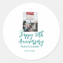 Glad 50-årsjubileum foto turkos slinga namn da