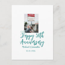 Glad 50-årsjubileum foto turkos slinga namn da