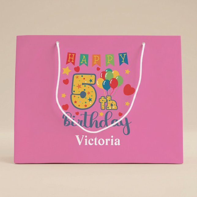 Glad 5-årsdag Stor presentpåse (Skapare uppladdad)