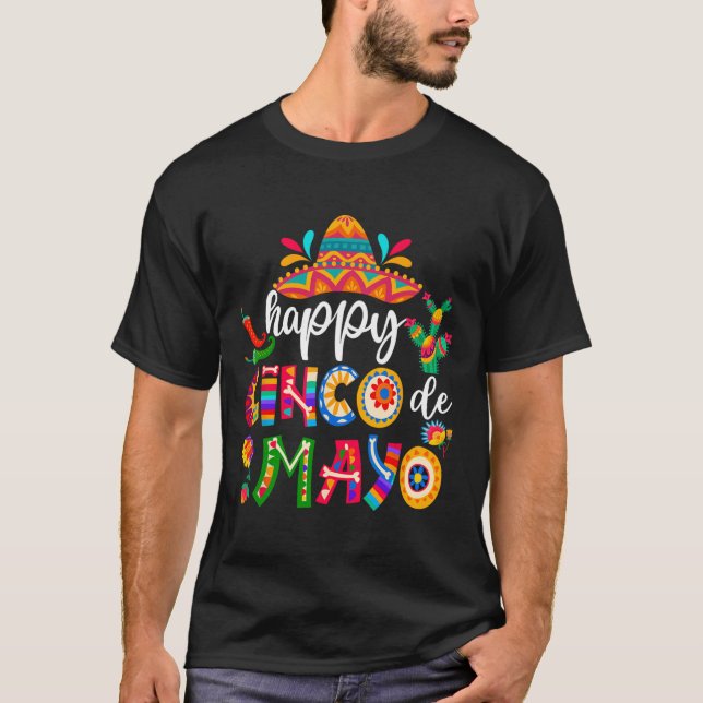 Glad 5 De Mayo Cinco Viva Mexico Tröja För Män Kvi (Framsida)