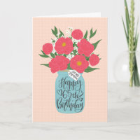 Glad 65:e födelsedagspromenad, mamma w Mason Jar o