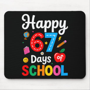 Glad 67 dagar av skolan lärare barn rolig 67 meme musmatta