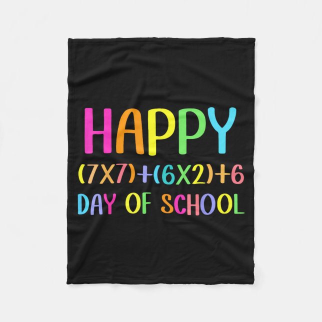 Glad 67 dagar på skolan matematiklärare studenter  fleecefilt (Framsidan)