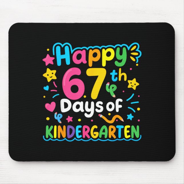 Glad 67:e dag i förskoleklass Meme 67 barn Musmatta (Framsidan)
