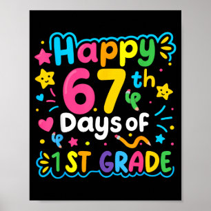 Glad 67:e dagen i 1:a klass Skolmeme 67 barn Lärar Poster