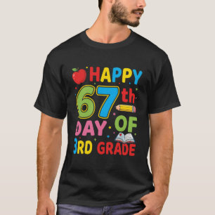 Glad 67:e skoldagen Lärare Söt klassrum T Shirt