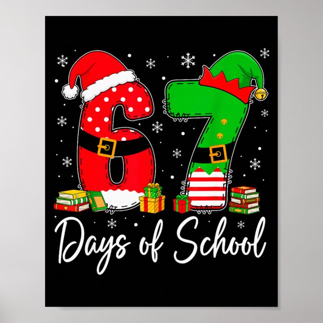 Glad 67 Skoldagar Six Seven 67 Jul Santa Poster (Framsidan)
