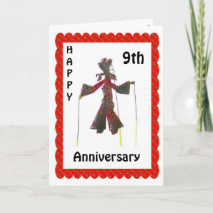 Glad 9-årsjubileum kort