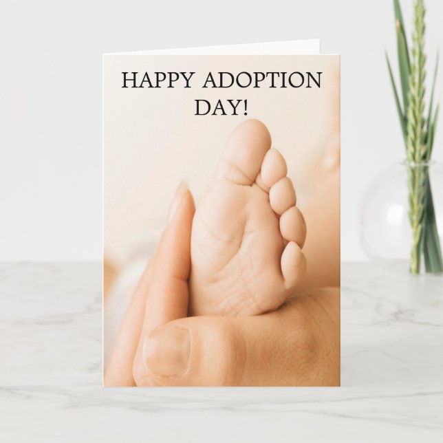 GLAD ADOPTIONSDAG! bebisfot kort (Framsida)