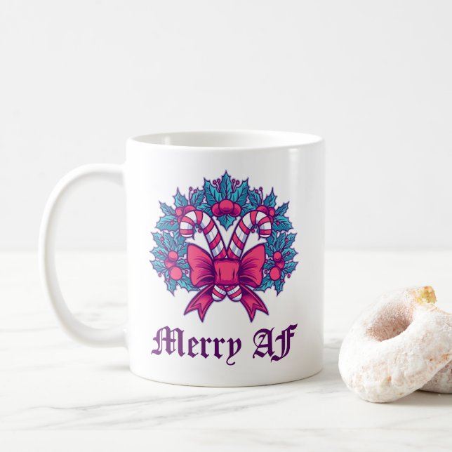 Glad AF Julkrans Godisstav Kaffemugg (Med munk)